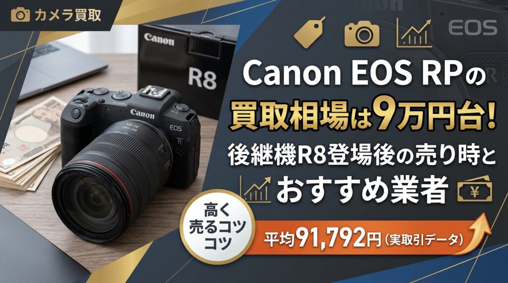 Canon EOS RP の買取相場は9万円台！後継機R8登場後の売り時とおすすめ業者
