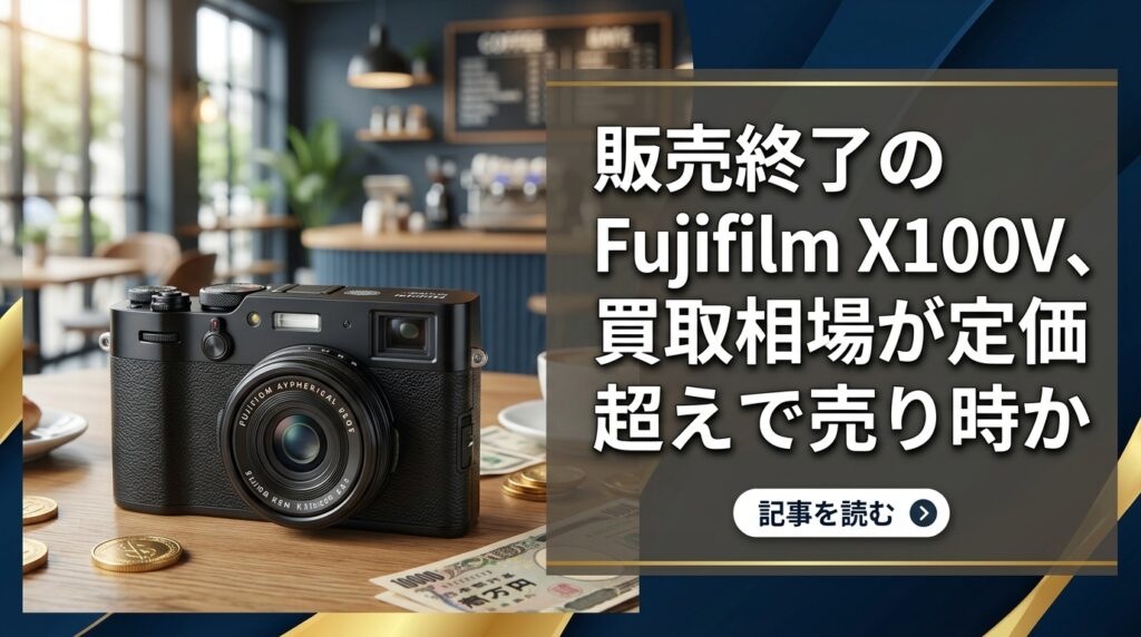 販売終了の Fujifilm X100V、買取相場が定価超えで売り時か