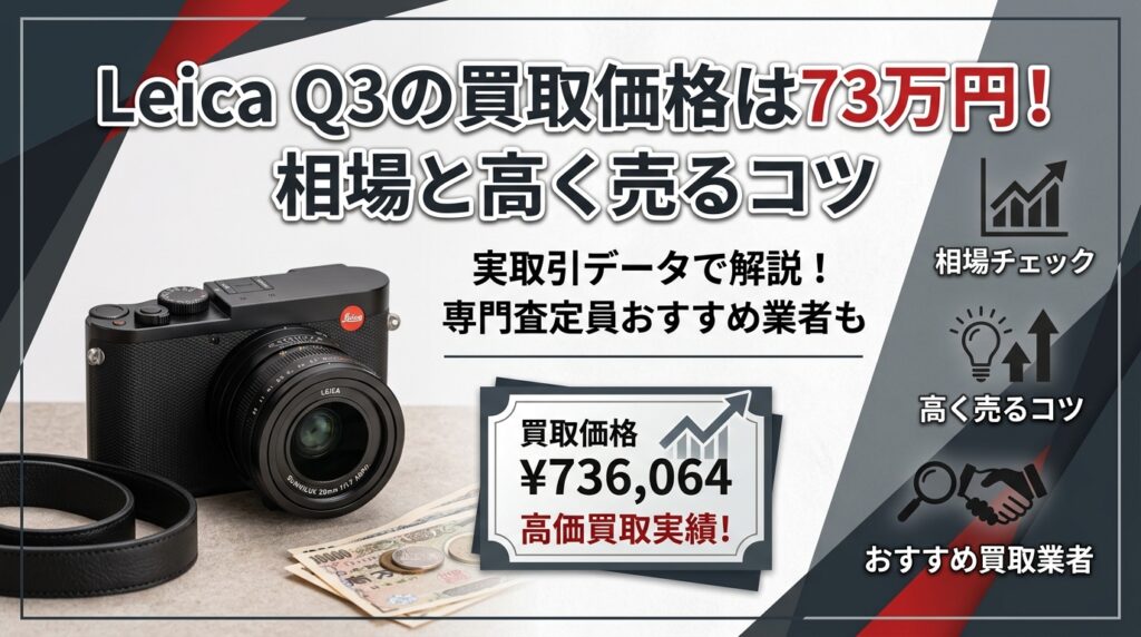 Leica Q3の買取価格は73万円！相場と高く売るコツ