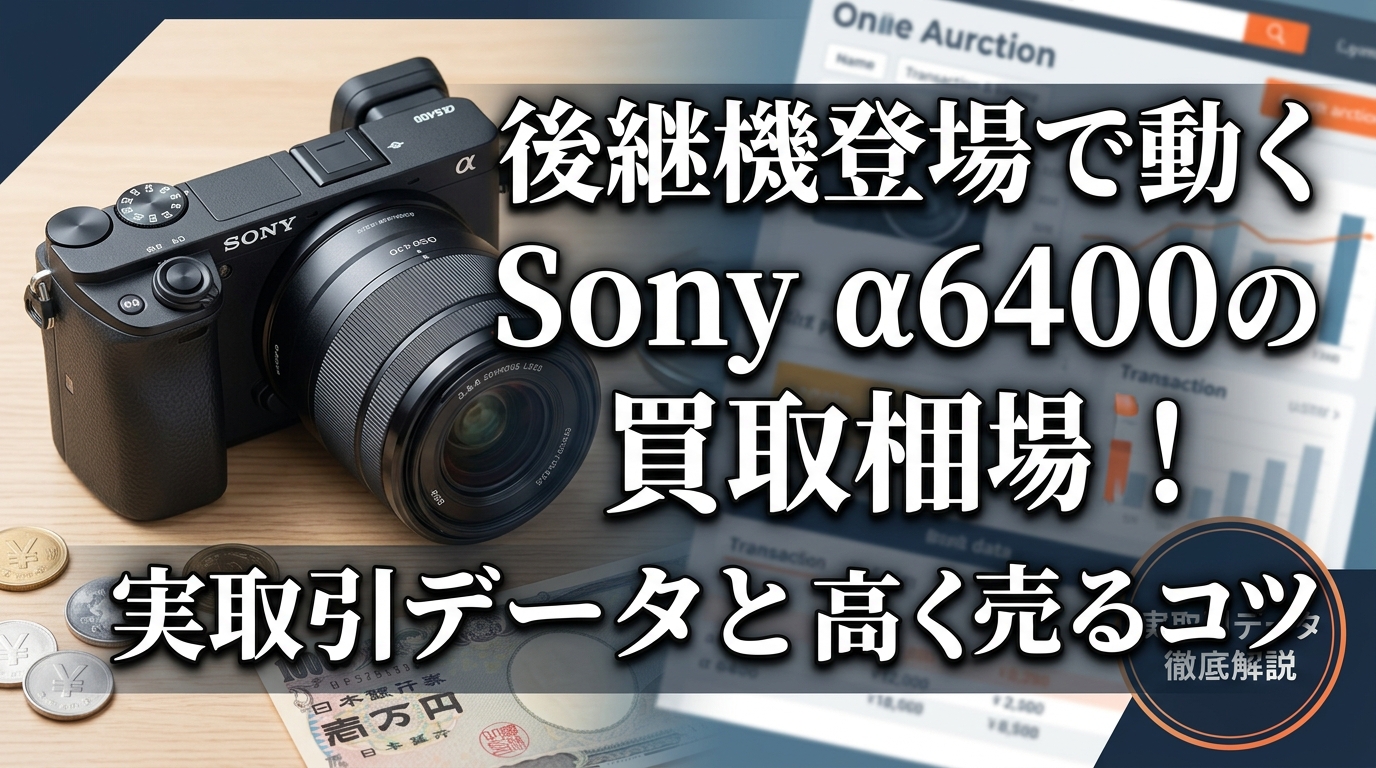 後継機登場で動くSony α6400の買取相場!実取引データと高く売るコツ